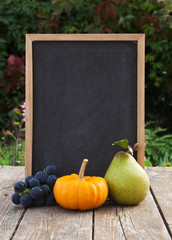 Obst mit Tafel