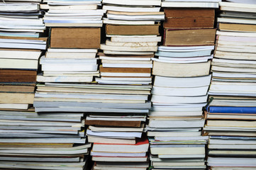 Stack of books and magazines