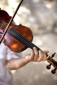 Violon, musique, art, violoniste, instrument, cordes, main