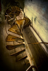 Obraz premium opuszczone schody grunge