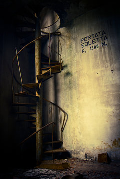 grunge abandoned stairs