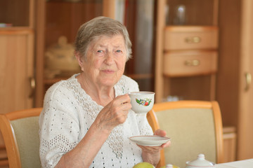 Smiling elderly woman