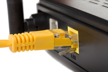 Network cable connected