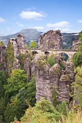 Crédence de cuisine en verre imprimé Le pont de la Bastei bastei pont bastei saxonne suisse