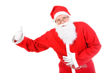 santa claus with thumb up