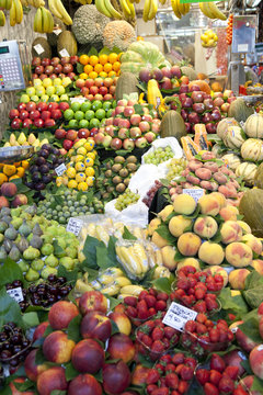 Fruits market, in La Boqueria, market Barcelona