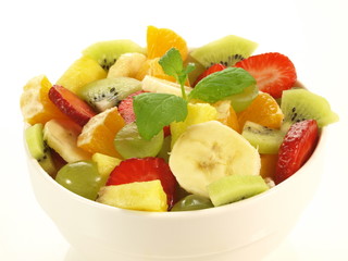 Fruit pieces, isolated