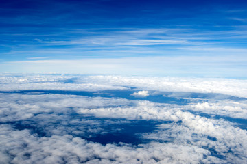 background of clouds. view from the airplane