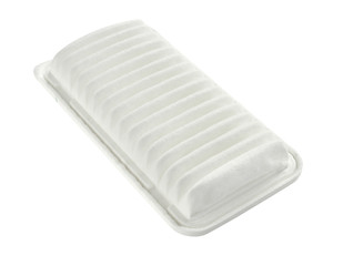 Car air filter isolated on white background
