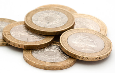 two pound coins