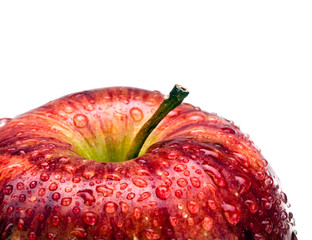 juicy apple in drop of water