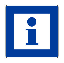 Info Schild Blau