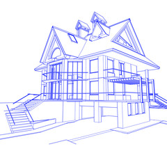 Plan de maison architecturale