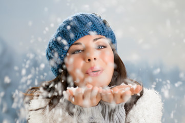Winter happiness and carefree