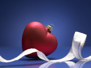 christmas ball as a heart