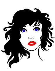 A sultry womens face
