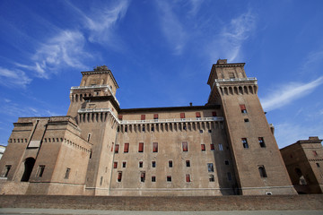 Big castle in Ferrara, Italy