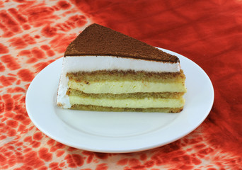 Beautiful tasty cake close up shoot