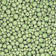 background of stacked marbles with abstract green texture