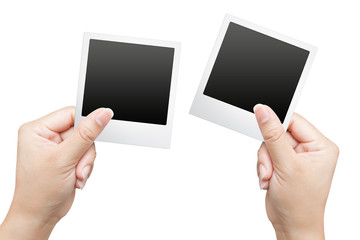 hand of women and Picture frame