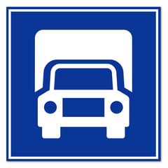 Señal simbolo camion frontal