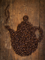 Kaffee Bohnen kanne