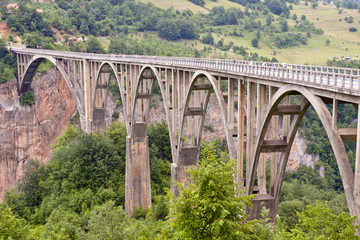 Fototapeta premium Big old bridge in Durdevica - Montenegro