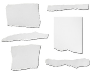 white paper ripped message background