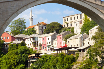 Fototapeta na wymiar Zobacz na wybrzeżu Mostaru.