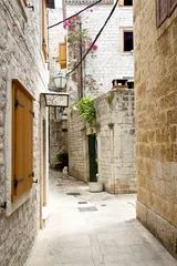 Peel and stick wall murals Narrow Alley View on narrow alley - Trogir, Croatia.