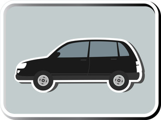 icon with isolated SUV