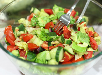 Fresh vegetable mix in bowl