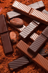 chocolate with cocoa beans