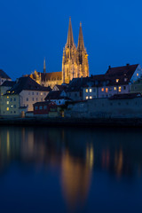 Naklejka premium Regensburg at sundown