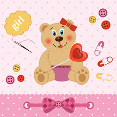 Plakat teddy bear with heart