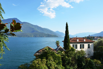 Gravedonna town at the famous Italian lake Como