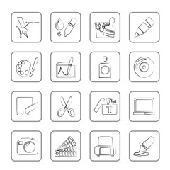 Graphic and web design icons - vector icon set