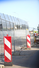 traffic signs Road Closed warning sign