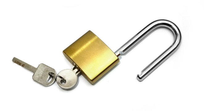 padlock isolated on a white background