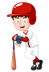 illustration of boy baseball player