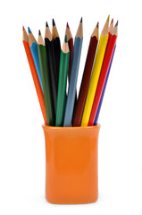 Fototapeta premium Color pencils isolated on white background