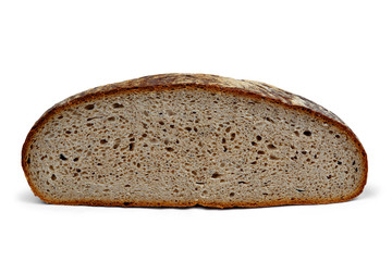 Wheat bread Isolated on white background