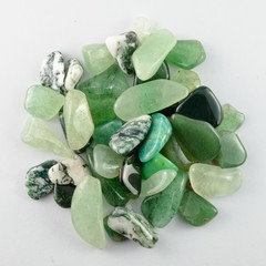 Green stones isolated on white background