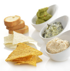 Dips With Chips And Toasts
