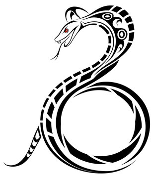 Snake, Cobra in the form of a tattoo
