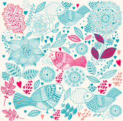 Vector delicate floral background