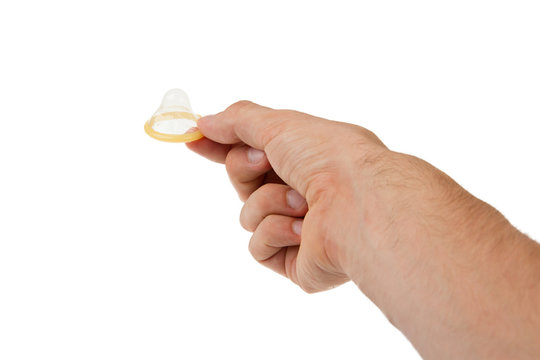 Male giving a condom