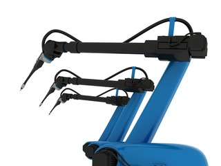 Industrial Robotic Arm Isolated