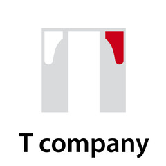 Vector Logo initial letter T
