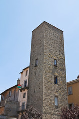 Fototapeta na wymiar Borgognone wieża. Viterbo. Lazio. Włochy.